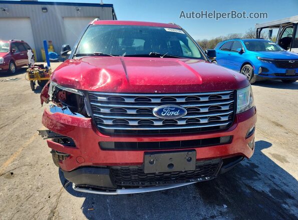 1FM5K8DH2HGC54774 2017 FORD FORD EXPLORER Красный Вид спереди