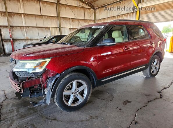 1FM5K8DH4HGA87687 2017 FORD EXPLORER Красный Передняя левая четверть