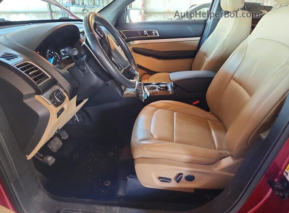 1FM5K8DH4HGA87687 2017 FORD EXPLORER Красный Вид салона спереди