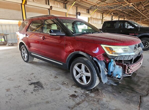 1FM5K8DH4HGA87687 2017 FORD EXPLORER Красный Передняя правая четверть