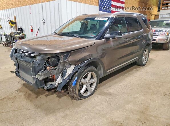 1FM5K8DHXGGD27498 2016 FORD EXPLORER Коричневый Передняя левая четверть