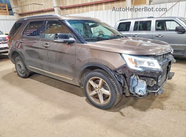 1FM5K8DHXGGD27498 2016 FORD EXPLORER Коричневый Передняя правая четверть