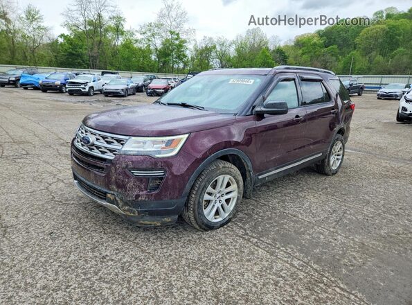 1FM5K8DHXJGA87697 2018 FORD EXPLORER Maroon Przód lewy