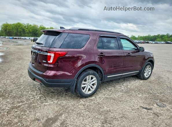 1FM5K8DHXJGA87697 2018 FORD EXPLORER Maroon Tył prawy