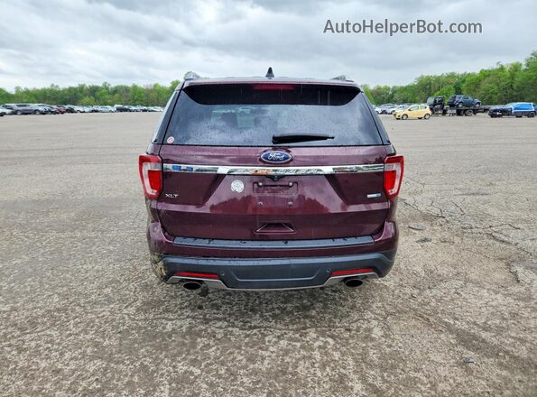 1FM5K8DHXJGA87697 2018 FORD EXPLORER Maroon Widok z tyłu