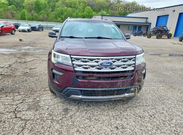 1FM5K8DHXJGA87697 2018 FORD EXPLORER Maroon Widok z przodu