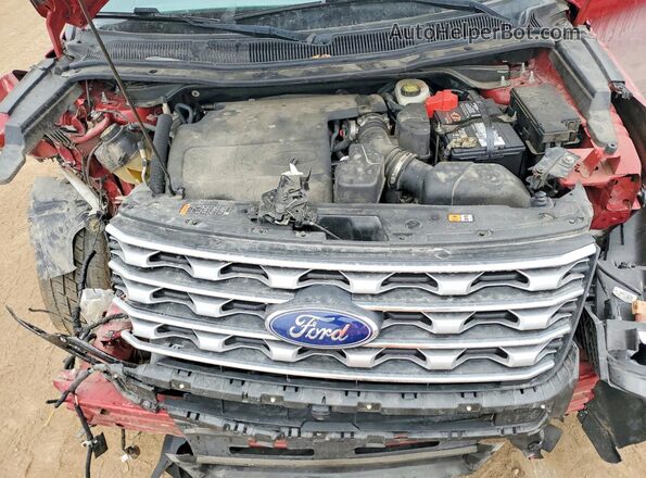 1FM5K8F80HGC34116 2017 FORD EXPLORER Burgundy ძრავის განყოფილების ხედი