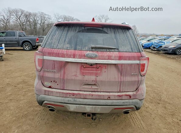 1FM5K8F80HGC34116 2017 FORD EXPLORER Burgundy უკანა ხედი