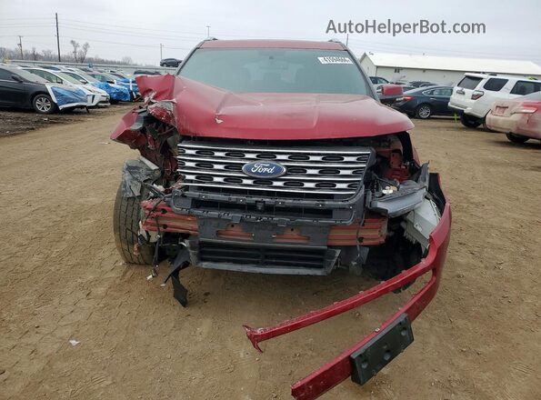 1FM5K8F80HGC34116 2017 FORD EXPLORER Burgundy წინა ხედი