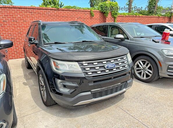1FM5K8F82HGA16601 2017 FORD EXPLORER Black Przód lewy