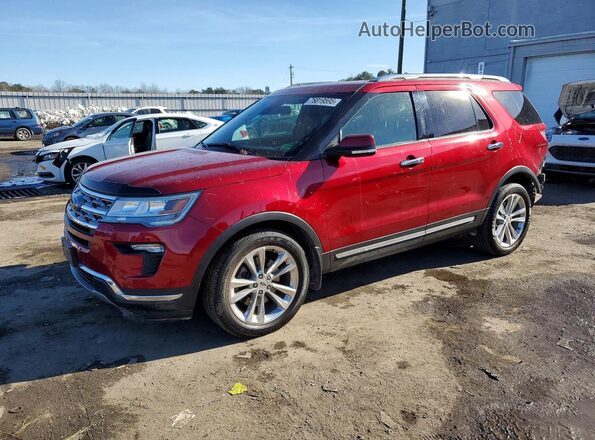 1FM5K8F84JGC31631 2018 FORD EXPLORER Красный Передняя левая четверть