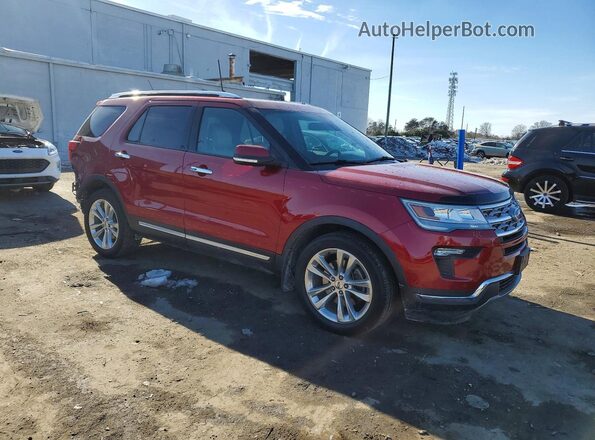 1FM5K8F84JGC31631 2018 FORD EXPLORER Красный Передняя правая четверть