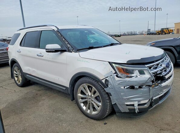1FM5K8F85JGA10331 2018 FORD EXPLORER Белый Передняя правая четверть