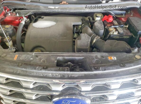 1FM5K8F87HGD01486 2017 FORD EXPLORER Красный Вид подкапотного пространства