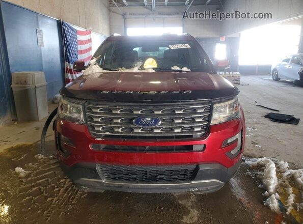 1FM5K8F87HGD01486 2017 FORD EXPLORER Красный Вид спереди