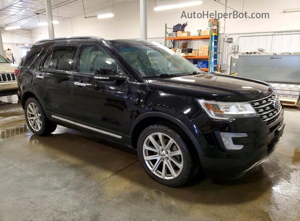 1FM5K8F88GGD15685 2016 FORD EXPLORER Черный Передняя правая четверть