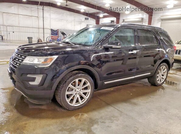 1FM5K8F88GGD15685 2016 FORD EXPLORER Черный Передняя левая четверть