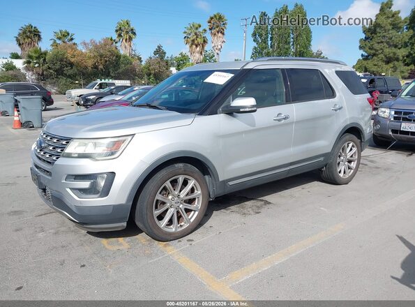 1FM5K8F89GGA19901 2016 FORD EXPLORER Серебряный Передняя левая четверть