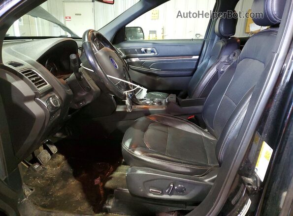 1FM5K8F89HGD75380 2017 FORD EXPLORER Черный Вид салона спереди