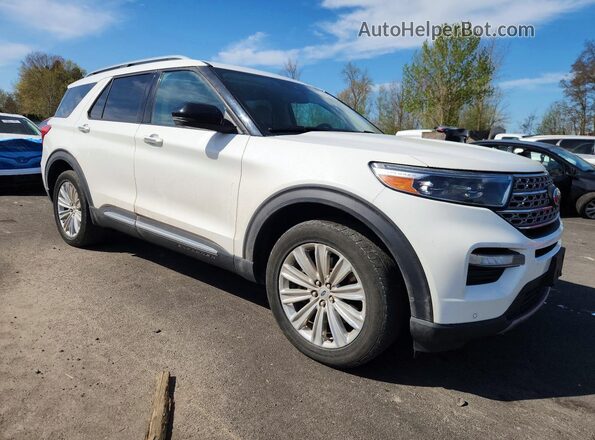 1FM5K8FW5LGA93230 2020 FORD EXPLORER White Przód prawy