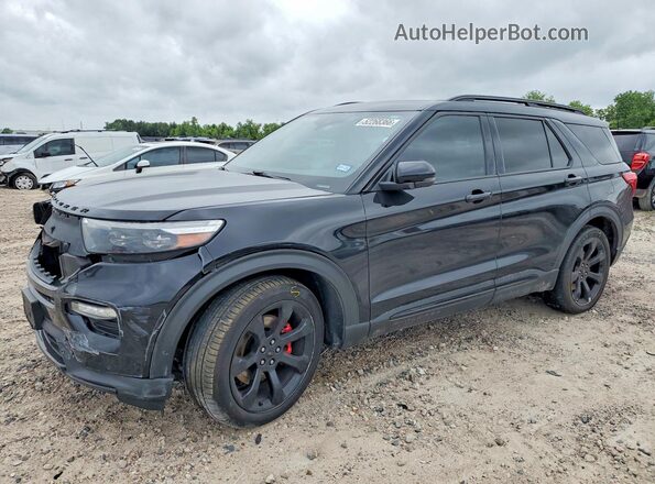 1FM5K8GC2MGB79097 2021 FORD EXPLORER Черный Передняя левая четверть