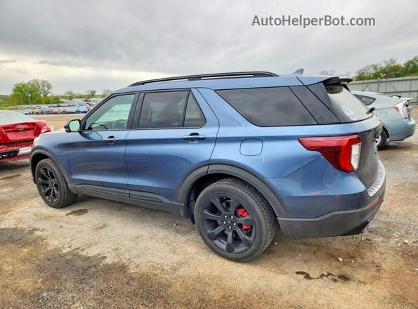1FM5K8GC4LGA07488 2020 FORD EXPLORER Синий Задняя левая четверть
