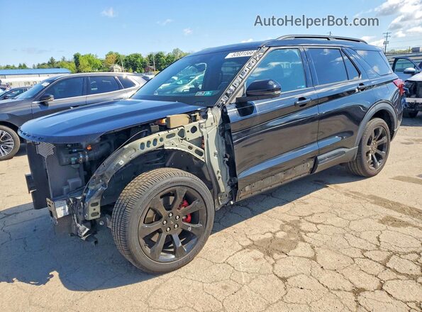 1FM5K8GC4MGA11056 2021 FORD EXPLORER Черный Передняя левая четверть