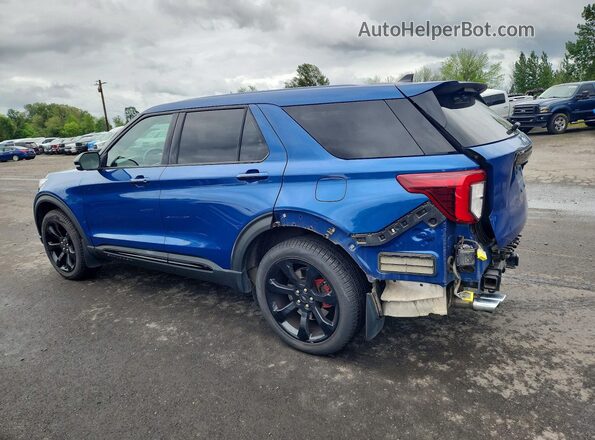1FM5K8GC4NGA25900 2022 FORD EXPLORER Blue Tył lewy