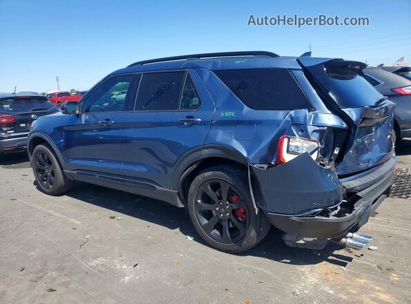 1FM5K8GC6LGB46487 2020 FORD FORD EXPLORER Синий Задняя левая четверть