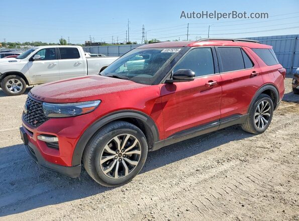 1FM5K8GC6MGA82601 2021 FORD EXPLORER Красный Передняя левая четверть