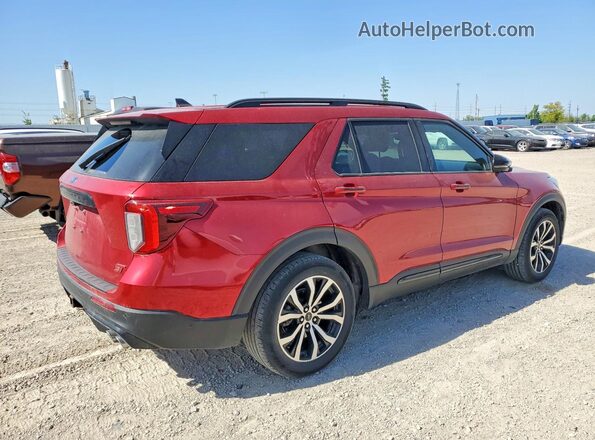 1FM5K8GC6MGA82601 2021 FORD EXPLORER Красный Задняя правая четверть