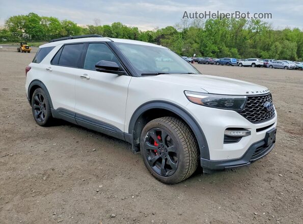 1FM5K8GC7MGC04348 2021 FORD EXPLORER Белый Передняя правая четверть