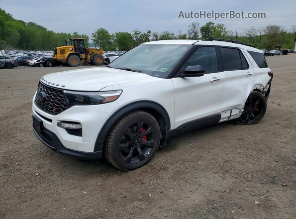1FM5K8GC7MGC04348 2021 FORD EXPLORER Белый Передняя левая четверть