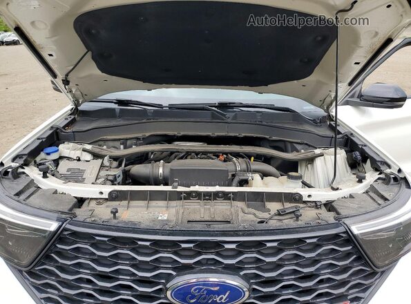 1FM5K8GC7MGC04348 2021 FORD EXPLORER Белый Вид подкапотного пространства