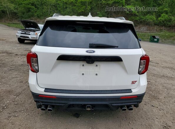 1FM5K8GC7MGC04348 2021 FORD EXPLORER Белый Вид сзади