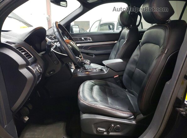 1FM5K8GT0HGD18763 2017 FORD EXPLORER Черный Вид салона спереди