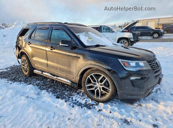 1FM5K8GT0JGC30267 2018 FORD EXPLORER Черный Передняя правая четверть