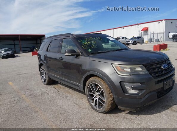 1FM5K8GT1GGC09128 2016 FORD EXPLORER Серый Передняя правая четверть
