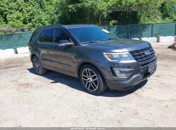 1FM5K8GT2GGC00714 2016 FORD EXPLORER Серый Передняя правая четверть