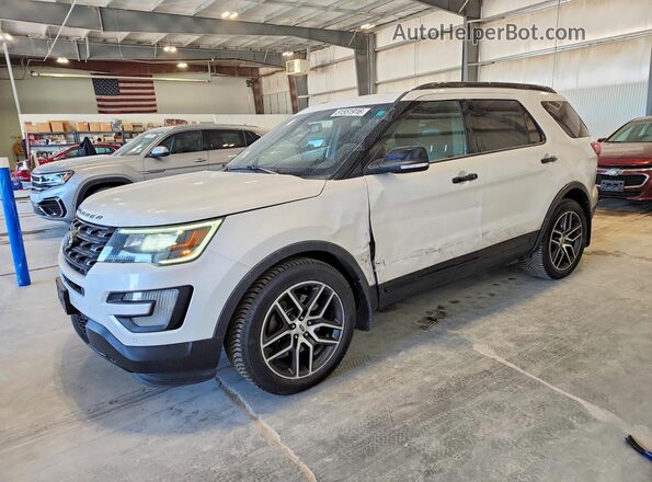 1FM5K8GT2GGC32658 2016 FORD EXPLORER White Vista tres cuartos delantera izquierda