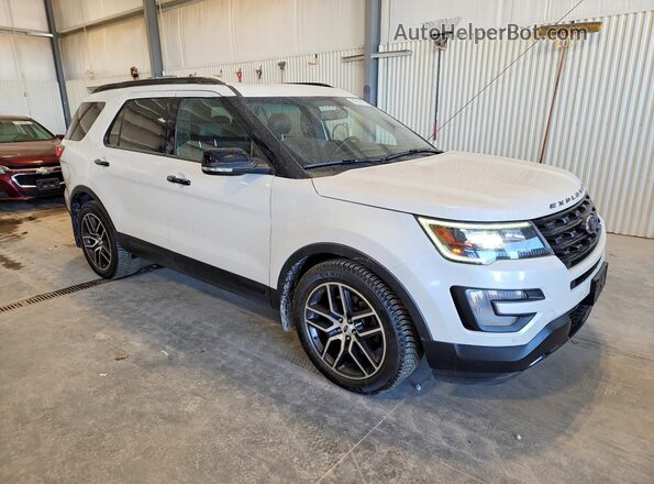 1FM5K8GT2GGC32658 2016 FORD EXPLORER White Delantero derecho