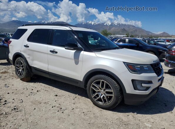 1FM5K8GT2HGC76788 2017 FORD EXPLORER Белый Передняя правая четверть