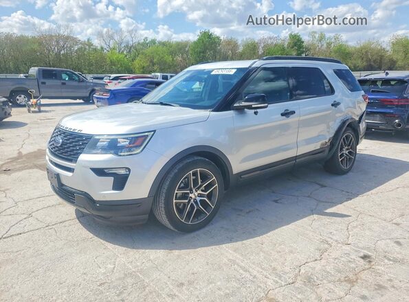 1FM5K8GT2JGA42107 2018 FORD EXPLORER Серебряный Передняя левая четверть