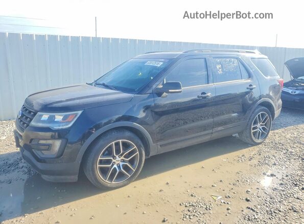 1FM5K8GT3GGA84584 2016 FORD EXPLORER Black Przód lewy