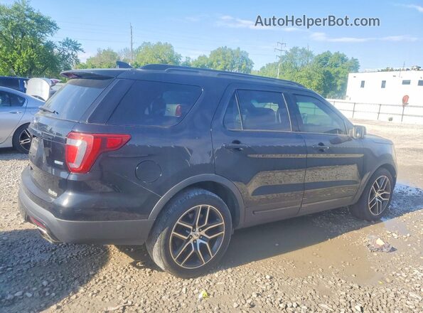 1FM5K8GT3GGA84584 2016 FORD EXPLORER Black Tył prawy
