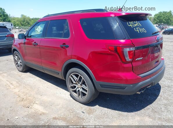 1FM5K8GT3JGC64607 2018 FORD EXPLORER Красный Задняя левая четверть