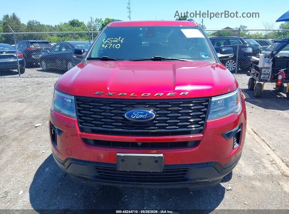 1FM5K8GT3JGC64607 2018 FORD EXPLORER Красный Вид щитка приборов