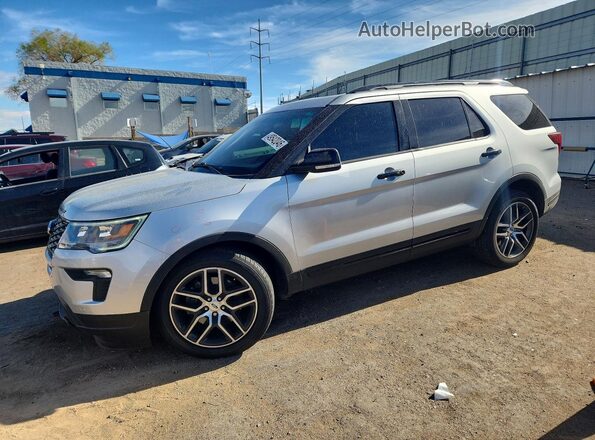 1FM5K8GT3KGA77059 2019 FORD EXPLORER Silver Przód lewy