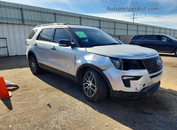 1FM5K8GT3KGA77059 2019 FORD EXPLORER Silver Przód prawy