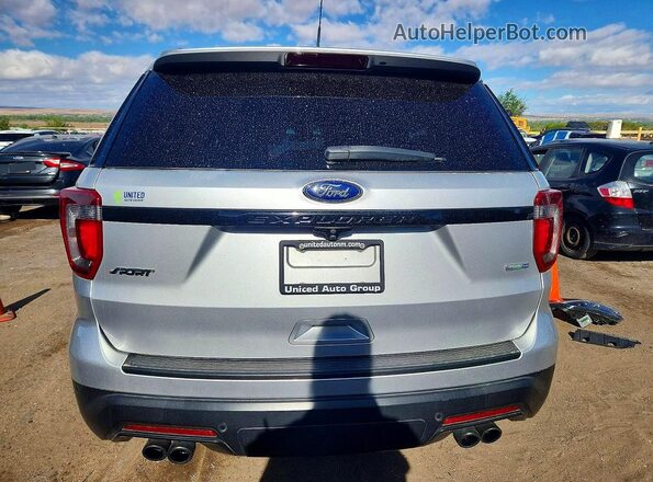 1FM5K8GT3KGA77059 2019 FORD EXPLORER Silver Widok z tyłu